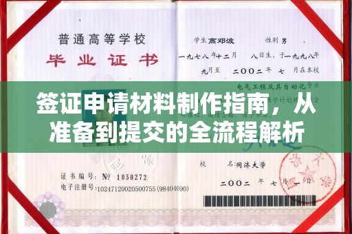 仁和签证申请材料制作指南，从准备到提交的全流程解析