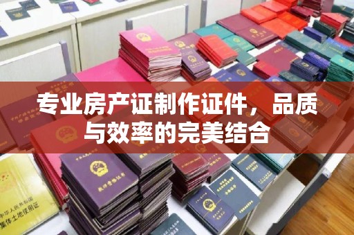 仁和专业房产证制作证件，品质与效率的完美结合