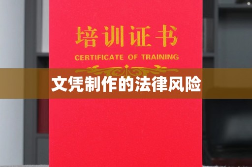 仁和文凭制作的法律风险
