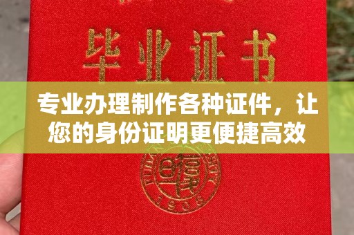 仁和专业办理制作各种证件，让您的身份证明更便捷高效