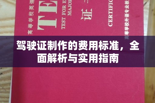 仁和驾驶证制作的费用标准，全面解析与实用指南