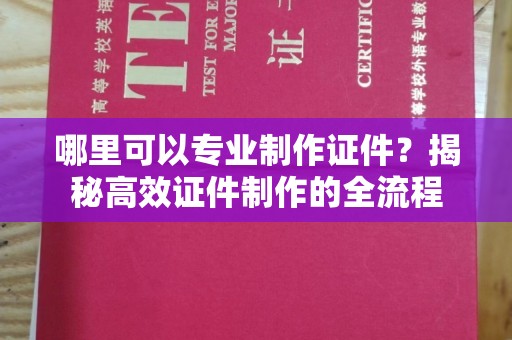 仁和哪里可以专业制作证件？揭秘高效证件制作的全流程