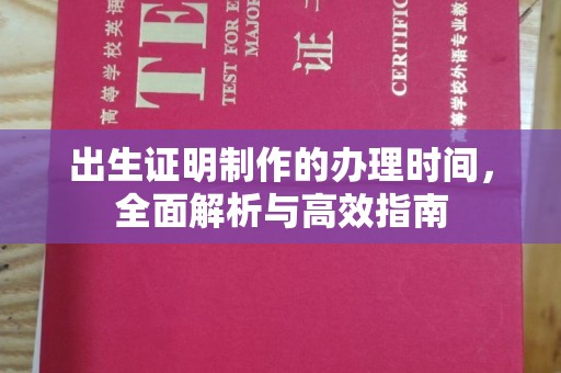 仁和出生证明制作的办理时间，全面解析与高效指南